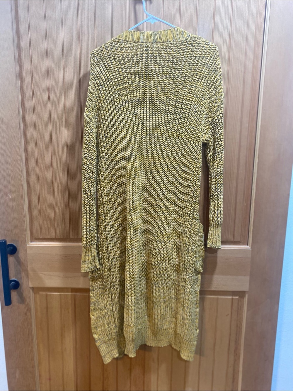 Agnes & Dora Long Mustard Knit Cardigan - Picture 7 of 7